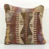 Striped Turkish Kilim Pillow, Bohemian Kilim Pillow | Sham in Linens & Bedding by Vintage Pillows Store. Item made of cotton & fiber