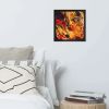 Framed Print - Laheeb (flame) - Fluid Red Black Fire | Work by Eman's Gallery