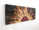 Oak City Sunset | Wall Sculpture in Wall Hangings by StainsAndGrains. Item made of wood compatible with contemporary and industrial style