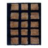 Vintage Camel and Blue Turkish Shaggy Tulu Rug | Area Rug in Rugs by Vintage Pillows Store. Item composed of cotton and fiber