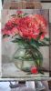 Coral flower painting on canvas, Peony painting original oil | Oil And Acrylic Painting in Paintings by Natart. Item composed of canvas and synthetic in contemporary style
