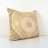 Suzani Yellow Square Pillow Case Fashioned from a Mid-20th C | Cushion in Pillows by Vintage Pillows Store