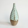 Bottle in Coral Green | Vase in Vases & Vessels by by Alejandra Design. Item composed of ceramic