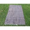 Vintage Flat Weave Angora Wool Mohair Turkish Blanket | Area Rug in Rugs by Vintage Pillows Store. Item made of cotton & fiber