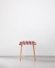 Mauve Velvet Woven Stool | Chairs by Knots Studio