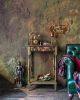 Hand -Painted Amanita Console Table: Rustic Forest Decor Acc | Tables by Birds and Gardens Inc