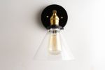 Modern Wall Sconces - Black Gold Wall Light - Model No. 9154 | Sconces by Peared Creation. Item composed of brass