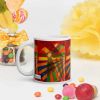 Coffee Mug - Solar Burst - Colourful Geometric Abstract | Work by Eman's Gallery