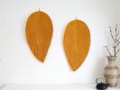 Set of Giant Leaf in Golden Mustard | Wall Sculpture in Wall Hangings by YASHI DESIGNS by Bharti Trivedi