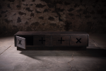 Obsidian Console | Burned Solid Oak – Plain or Figured | Console Table in Tables by NO AGE FURNITURE STUDIO