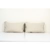 Set of Two Ikat Black Polka Dot Lumbar Pillow | Sham in Linens & Bedding by Vintage Pillows Store. Item made of cotton