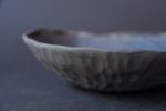 Medium open pasta bowl- textured GREY on GREY,  matte | Dinnerware by Laima Ceramics. Item composed of stoneware in minimalism or contemporary style