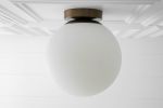 10 Inch Frosted White Globe - Model No. 2910 | Flush Mounts by Peared Creation. Item made of glass