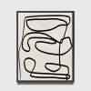 Large Abstract Line Art Print, Mid century modern living | Prints by Capricorn Press. Item made of paper works with minimalism & mid century modern style