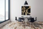 Large abstract gold leaf art black gold painting gold foil | Oil And Acrylic Painting in Paintings by Berez Art. Item composed of canvas in minimalism or modern style