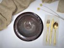 Brown and Blue Dinnerware Set | Plate in Dinnerware by YomYomceramic. Item made of ceramic