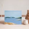 Early Morning Water View | Oil And Acrylic Painting in Paintings by Lottie Made. Item made of wood & synthetic