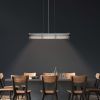 Crystal Cage LED Long Linear Suspension Aluminum | Pendants by Michael McHale Designs. Item made of aluminum