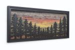 Sunset Valley Forest | Wall Sculpture in Wall Hangings by Craig Forget. Item made of wood with metal works with mid century modern & contemporary style