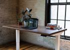 Wood Slab Desk | Tables by ROMI. Item made of oak wood works with minimalism & mid century modern style