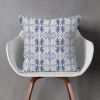 Audrina Light Blue Cotton Linen Throw Pillow Cover | Pillows by Brandy Gibbs-Riley