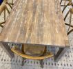 Reclaimed Oak Dining Table with Shabby Chic Finish | Tables by Good Wood Brothers. Item composed of oak wood