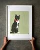 Rufio Sitting | Prints by The Ugly Cat Studio