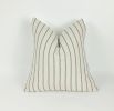Striped woven pillow, hmong pillow, striped linen pillow | Pillows by velvet + linen