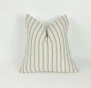 Striped woven pillow, hmong pillow, striped linen pillow | Pillows by Velvet Fringe