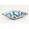 14" x 28" Ikat Blue Polka Dot Pillow Pillow Cover | Sham in Linens & Bedding by Vintage Pillows Store. Item made of cotton