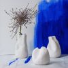 Alexis Porcelain Hand-crafted White Vase | Vases & Vessels by Vivee Home