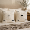Ivory Tufted Ghost Pillow Cover | Pillows by Busa Designs