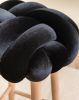 Black Velvet Knot Bar Stool | Chairs by Knots Studio. Item made of wood with fabric