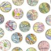 Vintage California Map Dots Collage, Circle | Paintings by Amelia Coward
