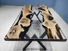 Custom Order Clear Epoxy Walnut Tree Dining Table | Tables by LuxuryEpoxyFurniture. Item composed of wood & synthetic
