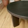 Charcoal Round Chunky Coffee Table | Tables by Crafted Glory. Item composed of oak wood in scandinavian style