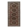 Kurdish Hand-Knotted Distressed Tribal Runner 4'4'' X 8'7'' | Area Rug in Rugs by Vintage Pillows Store. Item made of cotton