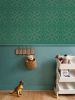 Sargassum Seaweed II - Green Pattern | Wallpaper in Wall Treatments by Sean Martorana. Item made of paper