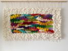 Hand Woven XL Rainbow Wall Hanging Tapesrty | Tapestry in Wall Hangings by Awesome Knots. Item made of wood & cotton compatible with art deco style