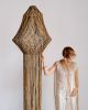 Medina Three Macrame Lamp - Honey / Mustard / Black Mix | Pendants by Hamimi