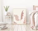 Scandinavian Abstract print in Nude Blush and Pink colors | Prints by Capricorn Press. Item made of paper works with boho & minimalism style