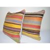 Turkish Kilim Pillow Cover - A Pair | Sham in Linens & Bedding by Vintage Pillows Store. Item made of cotton & fiber