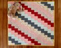 Modern Handmade Baby Quilt - Baby Steps | Linens & Bedding by Hazel Oak Farms. Item made of cotton