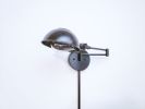 Swing Arm Adjustable Wall Light - Satin Black - Blackened | Sconces by Retro Steam Works. Item composed of metal compatible with industrial style
