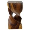 Haussmann® Wood Rectangular Double Twist 12 in x 14 in x 26 | End Table in Tables by Haussmann®