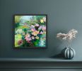 Cascading Lilies | Oil And Acrylic Painting in Paintings by Checa Art. Item made of canvas