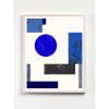 Abstract Geometric in Blues and Black | Prints by Capricorn Press. Item made of paper works with minimalism & mid century modern style