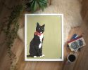 Rufio Sitting | Prints by The Ugly Cat Studio