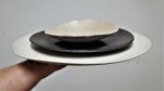 Beige Dark Brown and White Dinnerware Set | Plate in Dinnerware by YomYomceramic. Item made of ceramic