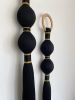 Black & Gold Macrame Wall Hanging Set – Modern Bohemian Tapestry | Wall Hangings by RavaTapestryArt